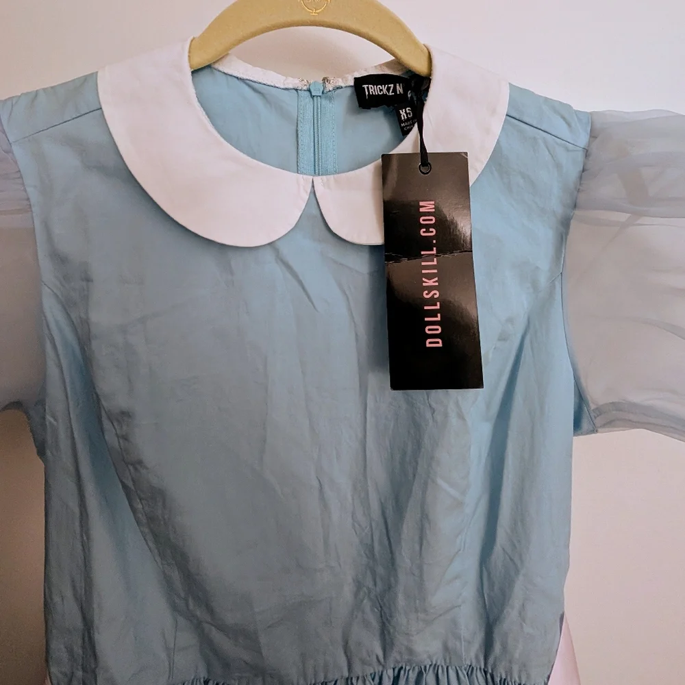 Dolls Kill Lt. Blue The Shining Dress XS NWT - Picture 3 of 4